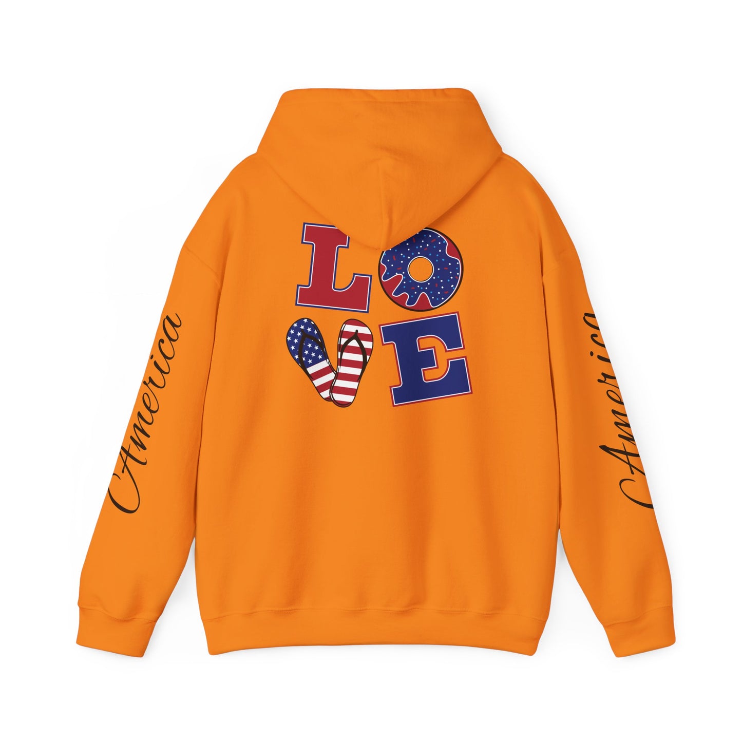 Love printed Heavy Blend™ Hooded Sweatshirt