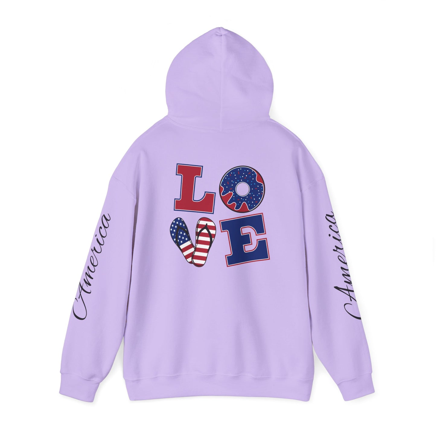 Love printed Heavy Blend™ Hooded Sweatshirt
