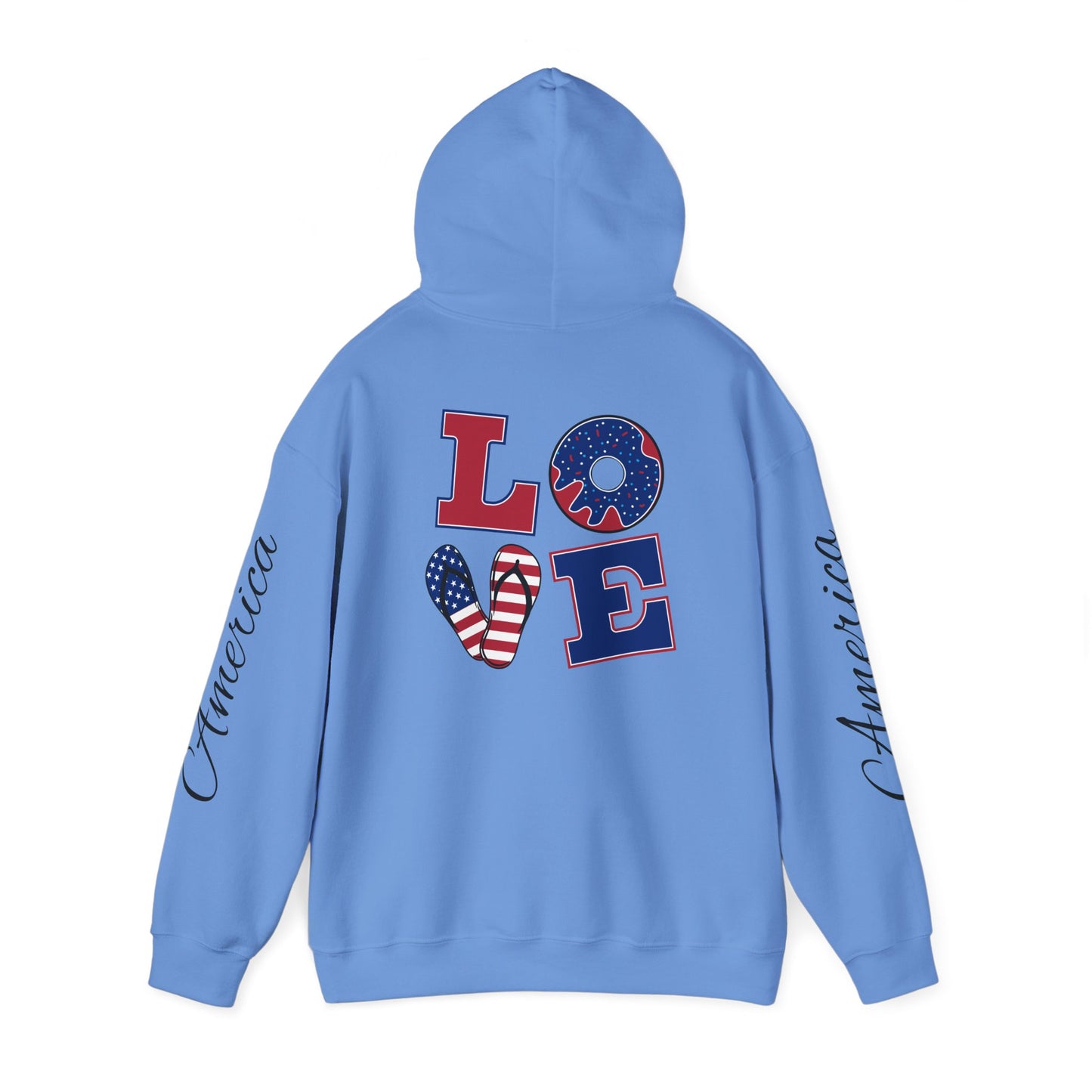 Love printed Heavy Blend™ Hooded Sweatshirt