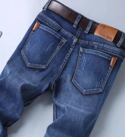 Loose Straight Business Casual Stretch Jeans For Men