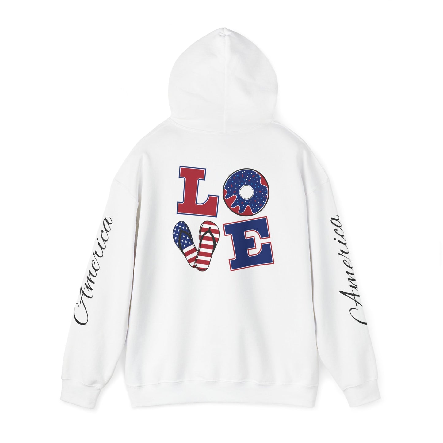 Love printed Heavy Blend™ Hooded Sweatshirt