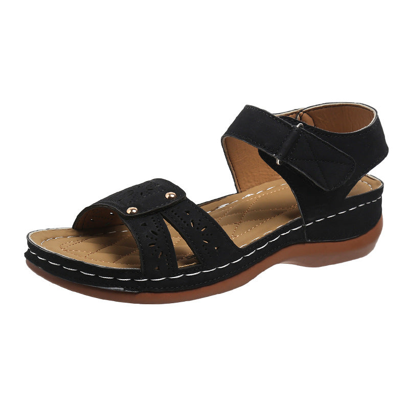 Wedges Roman Sandals with Velcro design Beach sandals