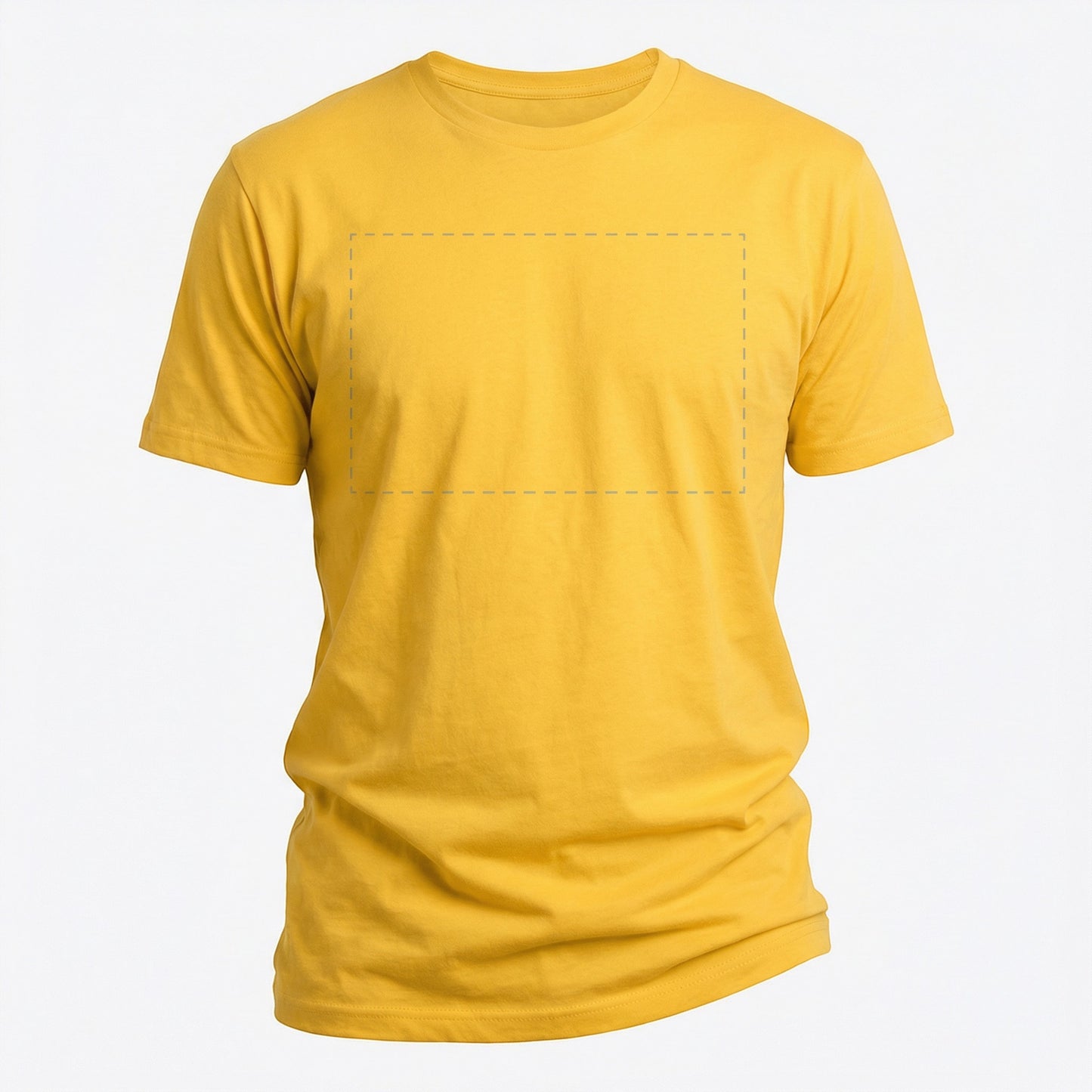 Custom printed t-shirt in gold — DTG printing by GIGI & POPO, Irving TX
