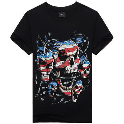 Hot Sale Brand New Fashion Summer Men T-shirt 3d Print Nightmare Tiger Short-Sleeved Casual Tops Tees Men's Plus Size Shirts - GIGI & POPO - T-shirts - 14 / L