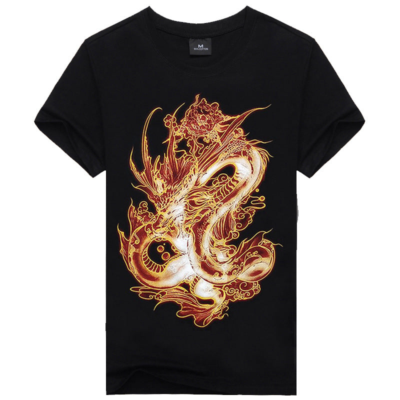 Hot Sale Brand New Fashion Summer Men T-shirt 3d Print Nightmare Tiger Short-Sleeved Casual Tops Tees Men's Plus Size Shirts - GIGI & POPO - T-shirts - 12 / M
