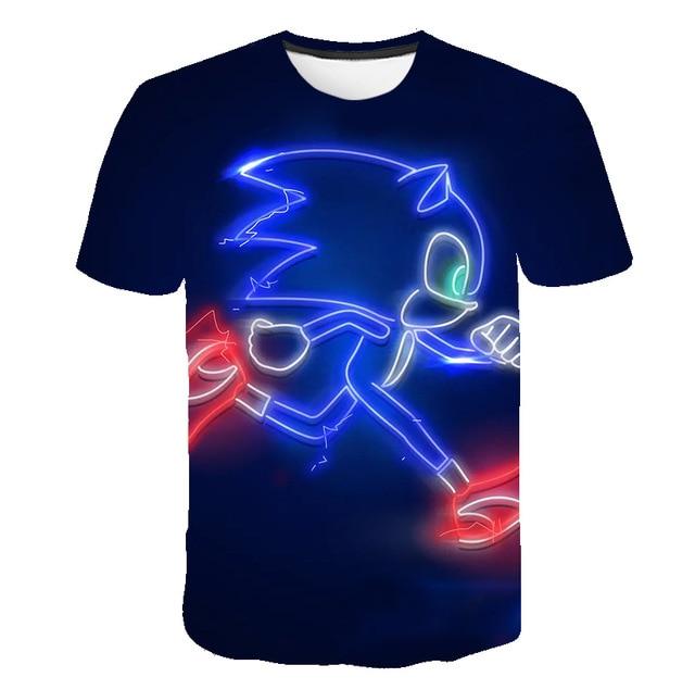 Cartoon Sonic hedgehog t shirt - GIGI & POPO -