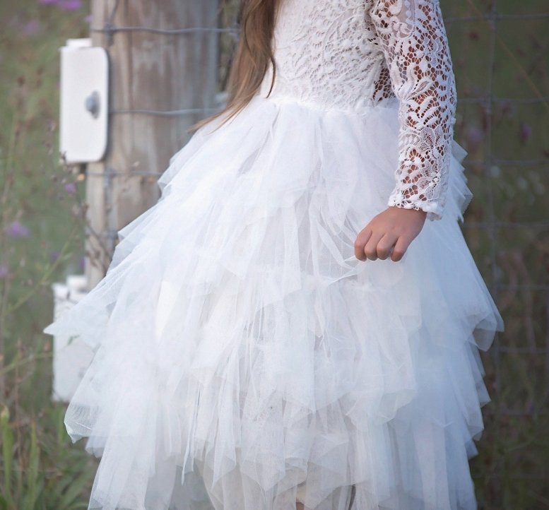 Children's Skirt Lace Long-Sleeved/ Sleeveless Girls Dress - GIGI & POPO - Girl Dresses -