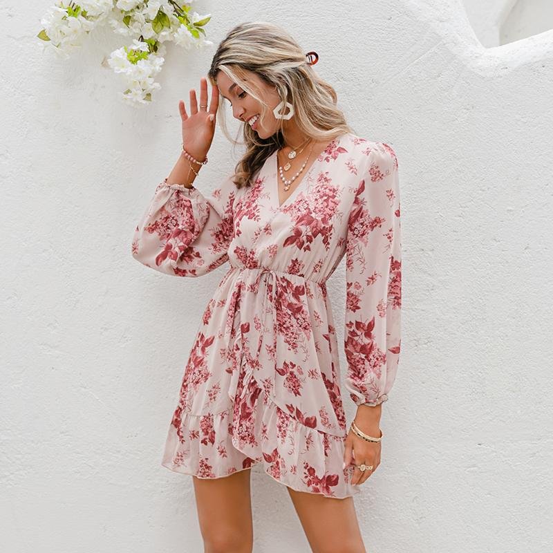 European And American Sexy Temperament Slim Long-Sleeved Blouse Women - GIGI & POPO - Women - Pink / S