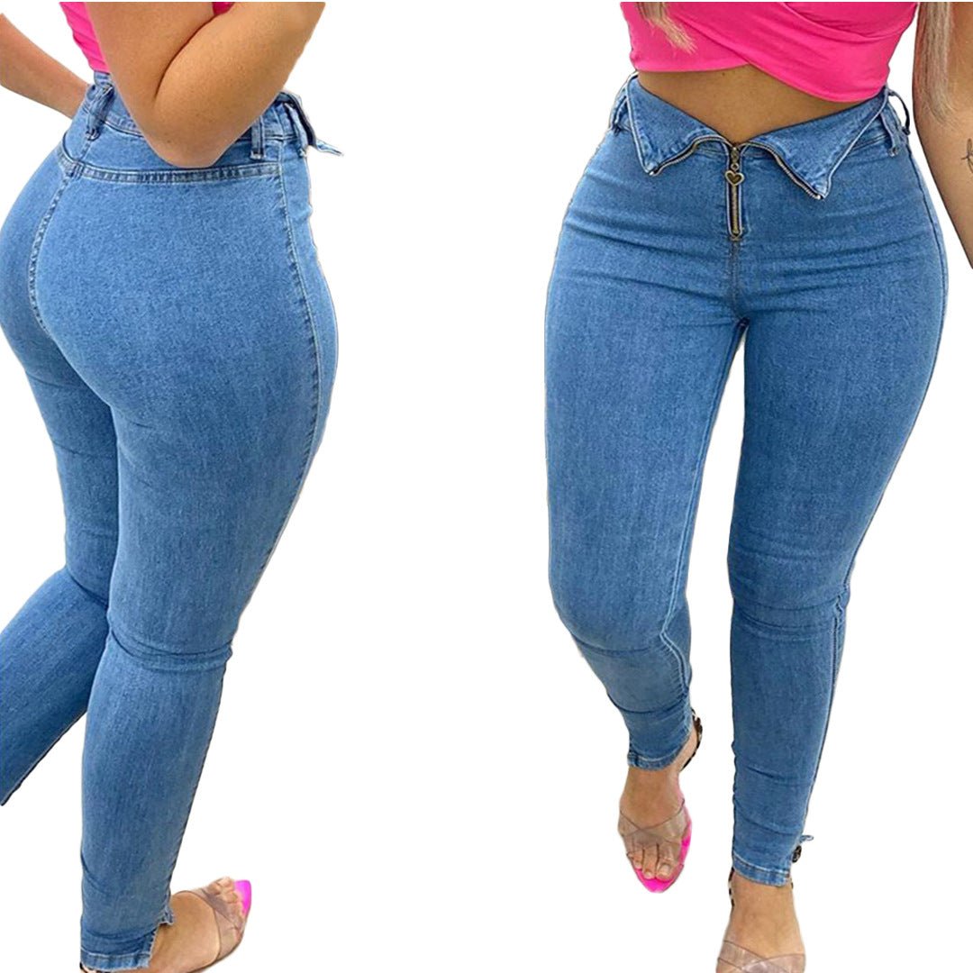Fashion casual jeans with jeans - GIGI & POPO - Women -