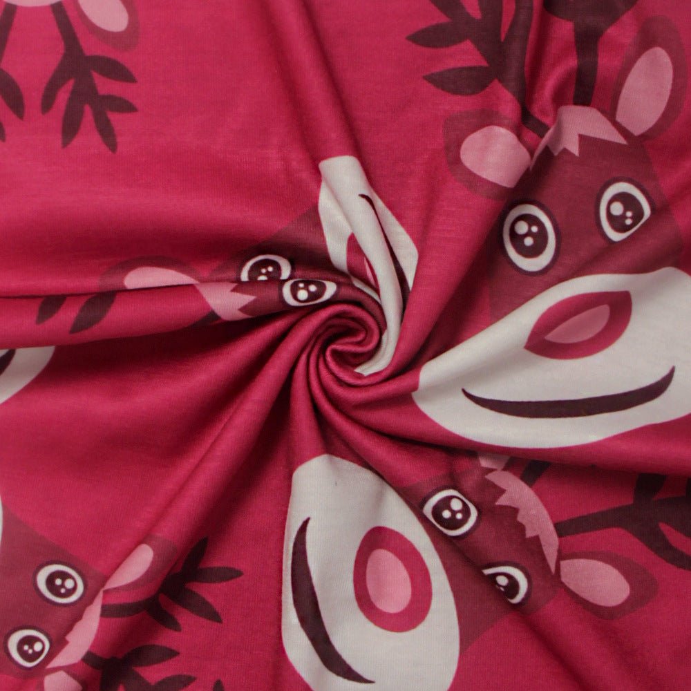 Fashion Casual Santa Printed Long Sleeve Girls Dress - GIGI & POPO - Baby Girl -