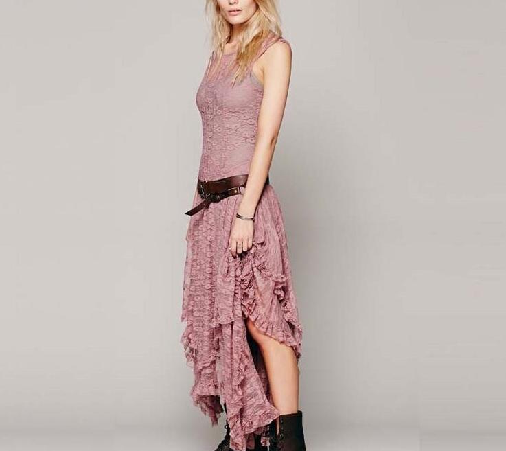 Fashion Women's Wear Irregular Lace Dress - GIGI & POPO