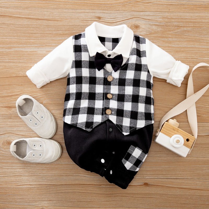 Gentleman's Baby Clothes, Long-sleeved Baby Clothes, Gentleman's Romper - GIGI & POPO