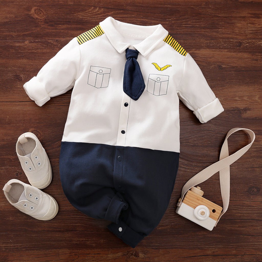 Gentleman's Baby Clothes, Long-sleeved Baby Clothes, Gentleman's Romper - GIGI & POPO