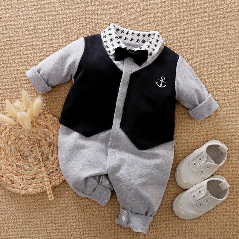 Gentleman's Baby Clothes, Long-sleeved Baby Clothes, Gentleman's Romper - GIGI & POPO