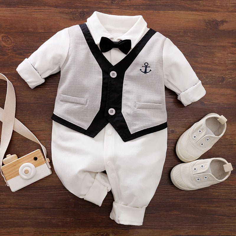 Gentleman's Baby Clothes, Long-sleeved Baby Clothes, Gentleman's Romper - GIGI & POPO