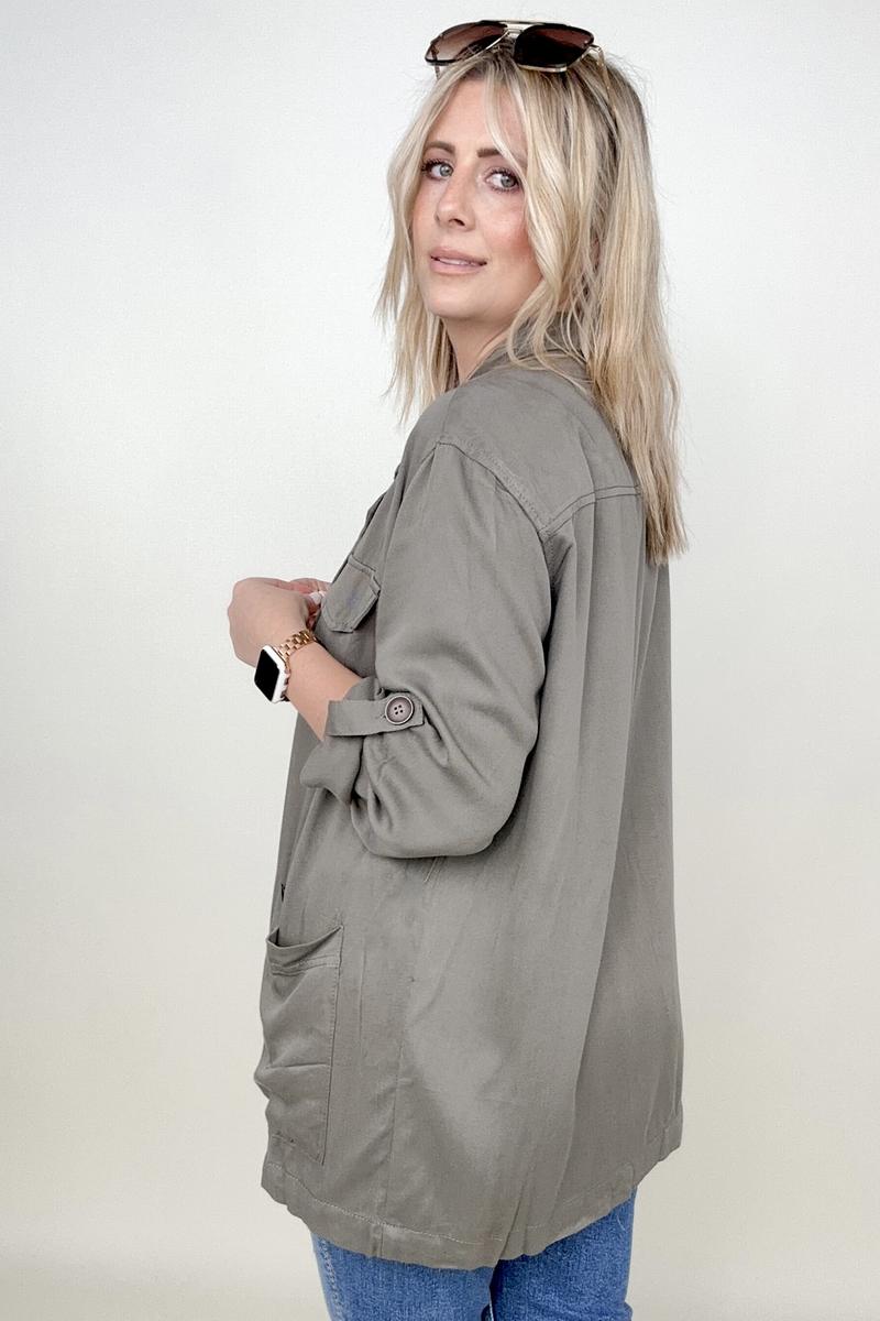 Hayden Los Angeles Womens Belted Cargo Jacket - GIGI & POPO