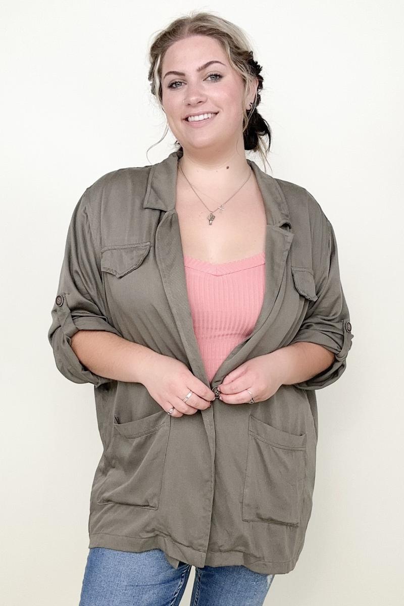 Hayden Los Angeles Womens Belted Cargo Jacket - GIGI & POPO
