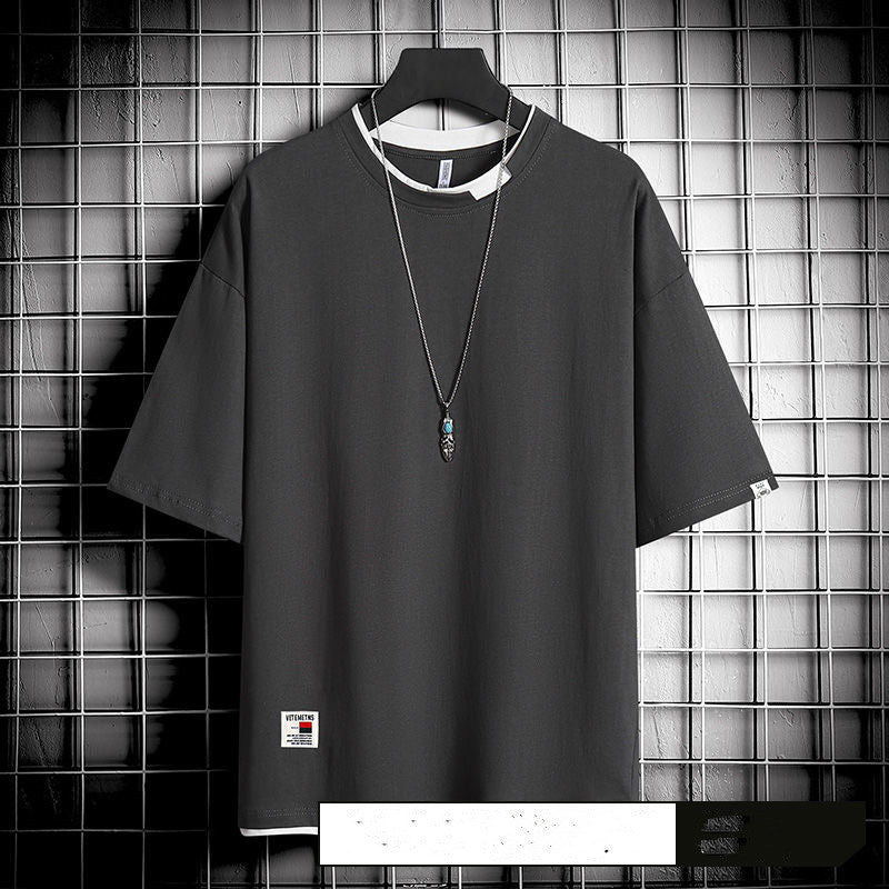 Hong Kong style loose T-shirt men - GIGI & POPO