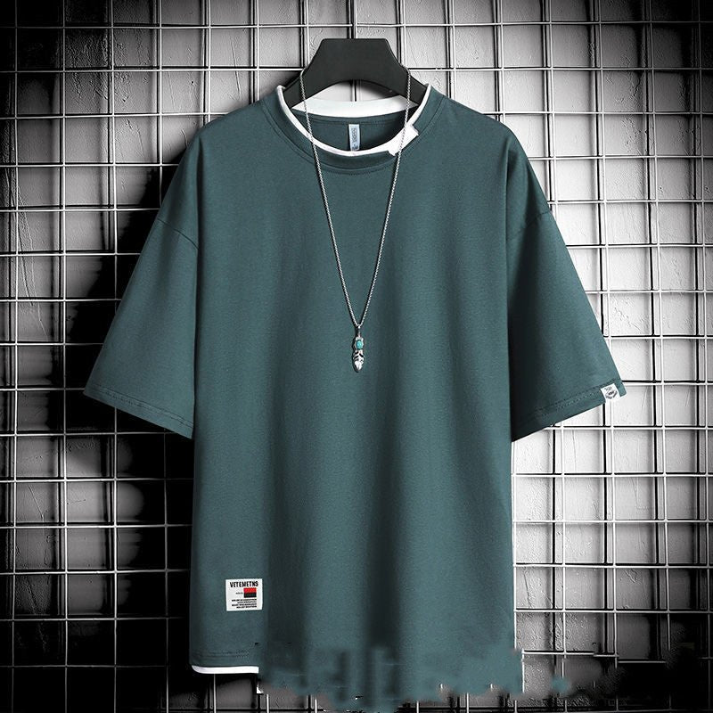 Hong Kong style loose T-shirt men - GIGI & POPO