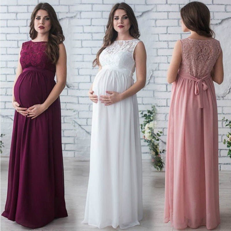 Lace Sleeveless Maternity Dress - GIGI & POPO
