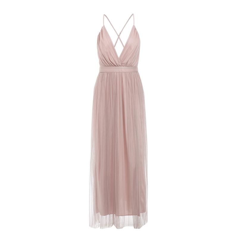 Ladies Fashion Pink Sling Long Dress - GIGI & POPO - Women - Pink / M