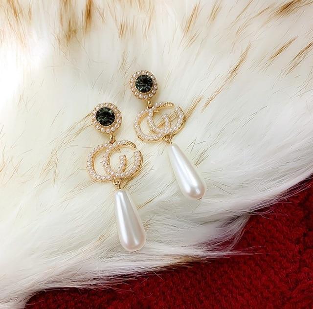 Luxury Rhinestone Geometric Drop Earrings - GIGI & POPO
