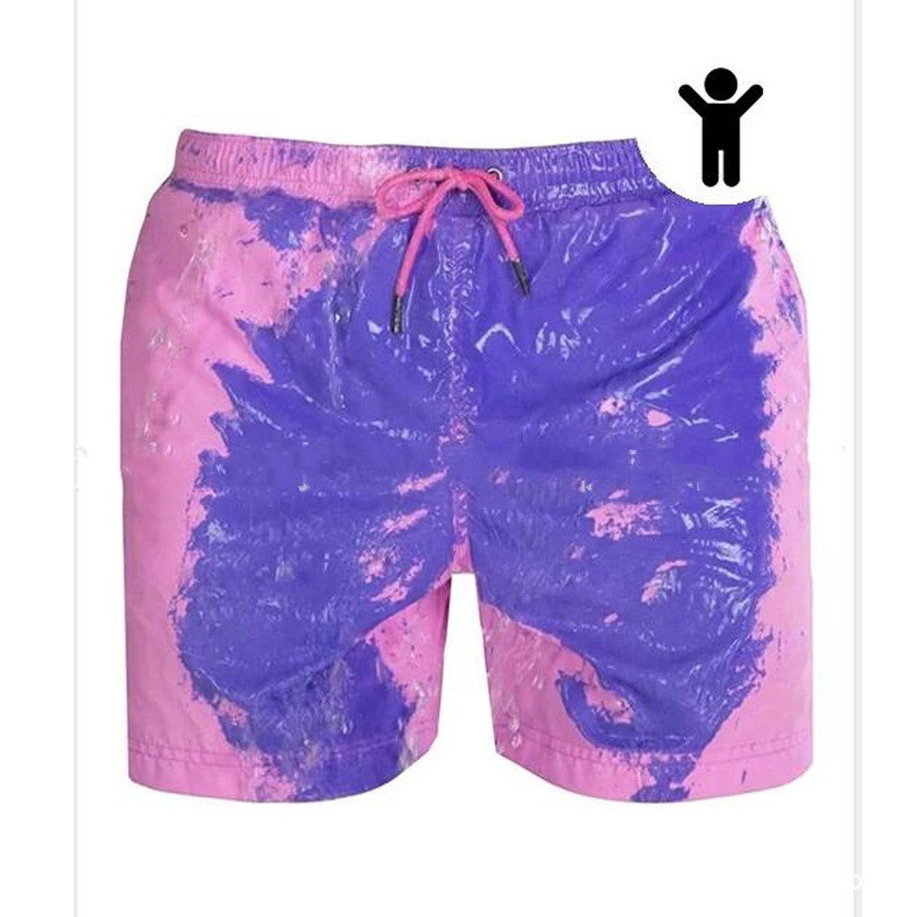 Magical Change Color Beach Shorts Summer Men Swimming Trunks Swimwear Swimsuit Quick Dry bathing shorts Beach Pant - GIGI & POPO - 0 - Pinkchild / L