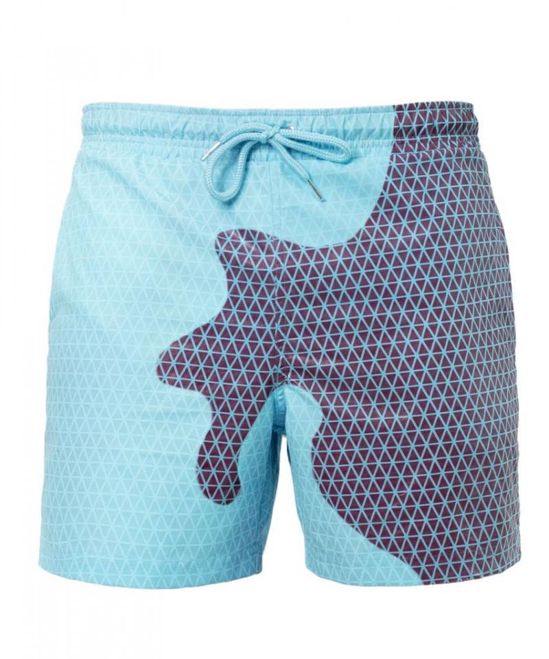 Magical Change Color Beach Shorts Summer Men Swimming Trunks Swimwear Swimsuit Quick Dry bathing shorts Beach Pant - GIGI & POPO - 0 - Bluegrid / XXL