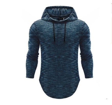 Men's Casual Cotton Hoodies Long Sleeve Sweatshirts Solid Color With Hat - GIGI & POPO - Men Hoodies & Jackets - Blue / XXXL