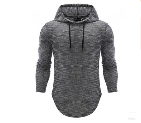 Men's Casual Cotton Hoodies Long Sleeve Sweatshirts Solid Color With Hat - GIGI & POPO - Men Hoodies & Jackets - Gray / XXXL