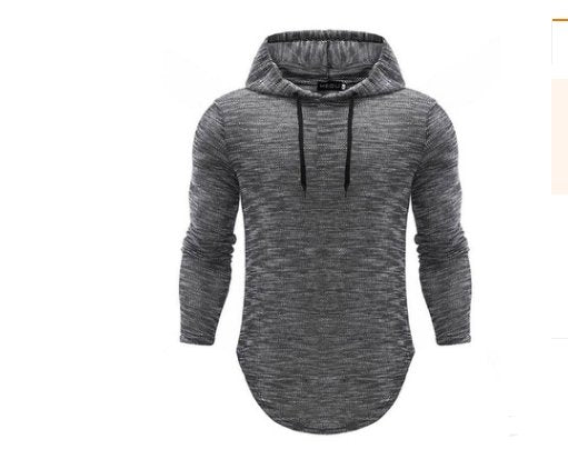 Men's Casual Cotton Hoodies Long Sleeve Sweatshirts Solid Color With Hat - GIGI & POPO - Men Hoodies & Jackets - Gray / L