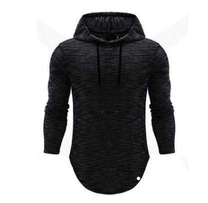 Men's Casual Cotton Hoodies Long Sleeve Sweatshirts Solid Color With Hat - GIGI & POPO - Men Hoodies & Jackets - Black / M