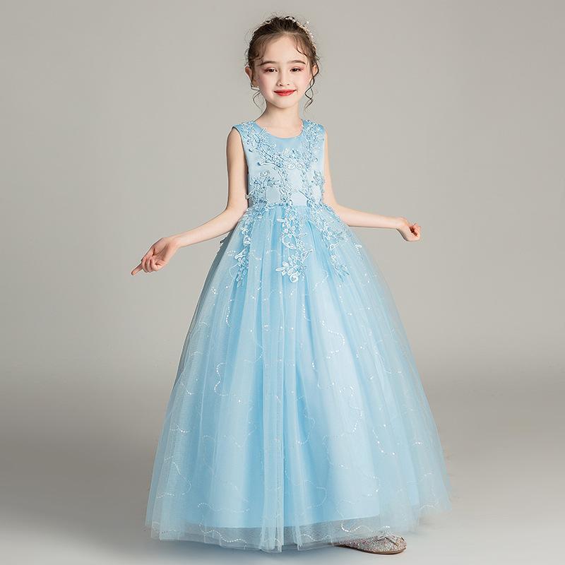 Mesh girls dress skirt - GIGI & POPO - Baby Girl - Blue / 140cm