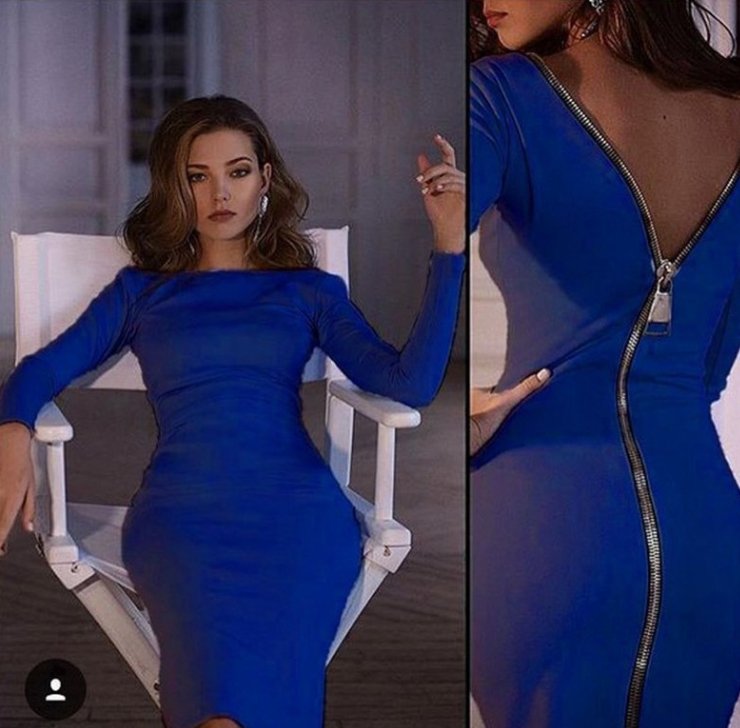 Robe Elisabeth - GIGI & POPO - Women - Blue / XXL