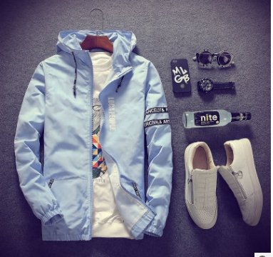 Rollie Windbreaker - GIGI & POPO - Men Hoodies & Jackets - Sky blue / 3XL