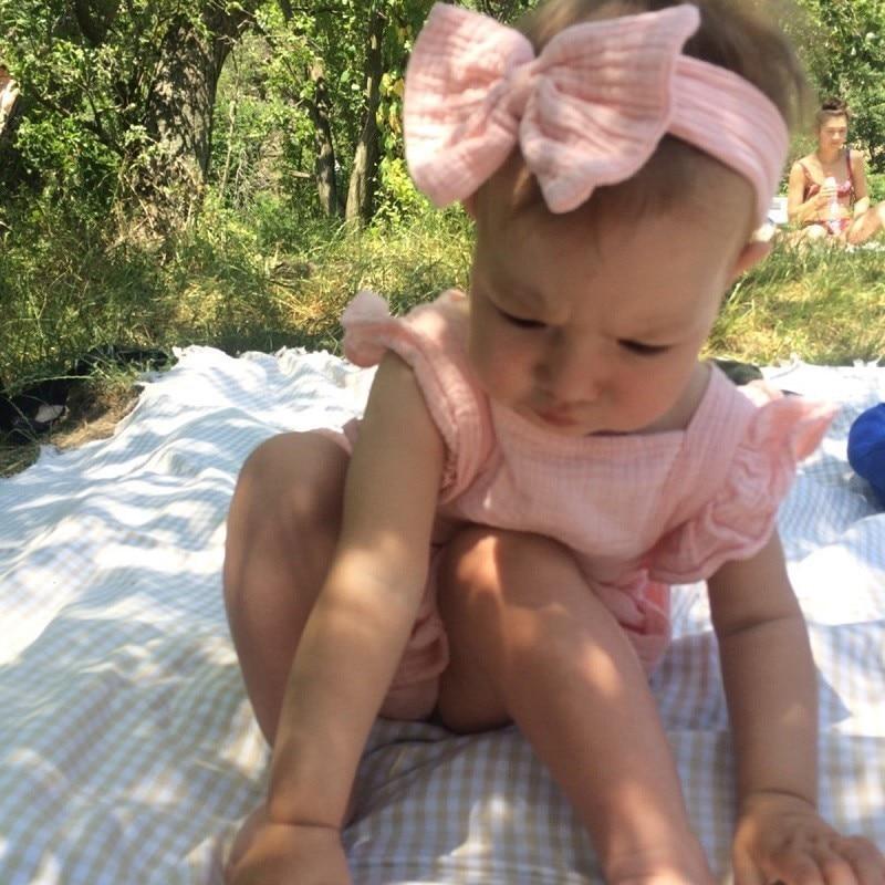 Ruffle Gauze Romper with Bow Headband - GIGI & POPO - Baby & Toddler -