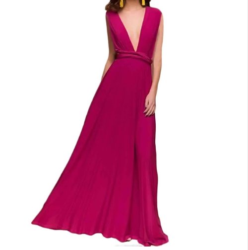 Sexy Women Bandage Convertible Boho Maxi Dress - GIGI & POPO - Dress - Pink / S