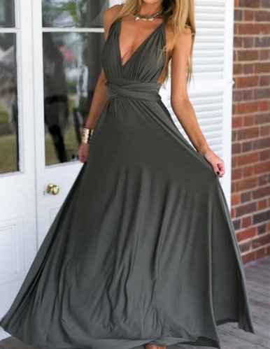 Sexy Women Bandage Convertible Boho Maxi Dress - GIGI & POPO - Dress -