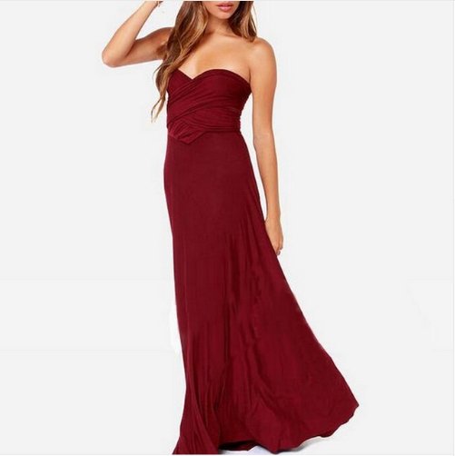 Sexy Women Bandage Convertible Boho Maxi Dress - GIGI & POPO - Dress - Red / XL