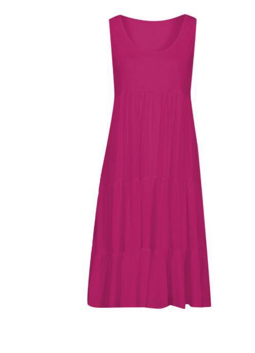 Sleeveless round neck splicing large beach skirt - GIGI & POPO - Women - Red / M