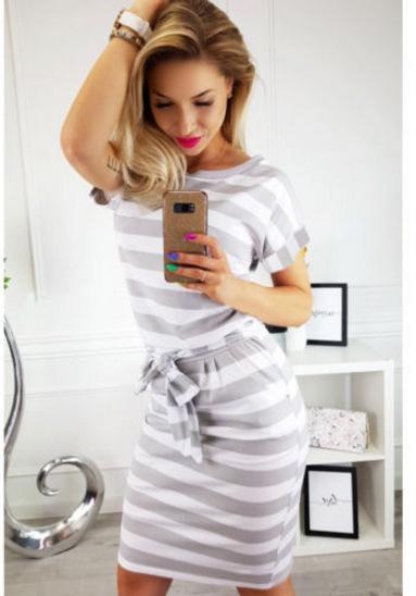 Striped Dress - GIGI & POPO - Women - Gray / XXL