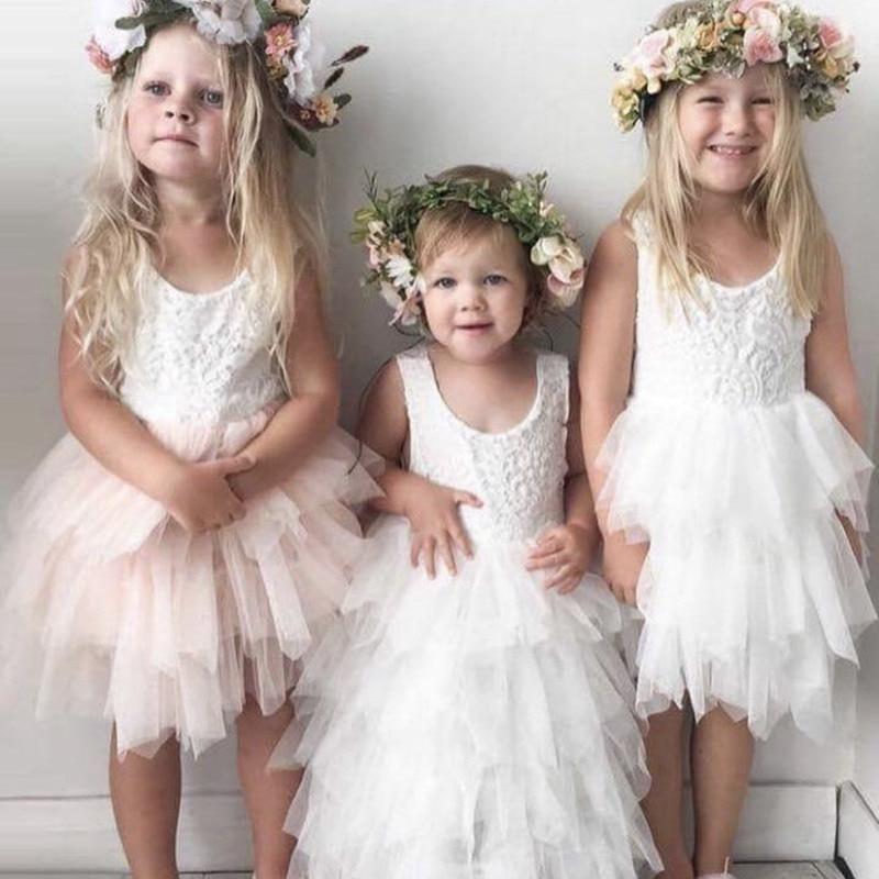 Summer Lace Girl Dress White Backless Girls - GIGI & POPO