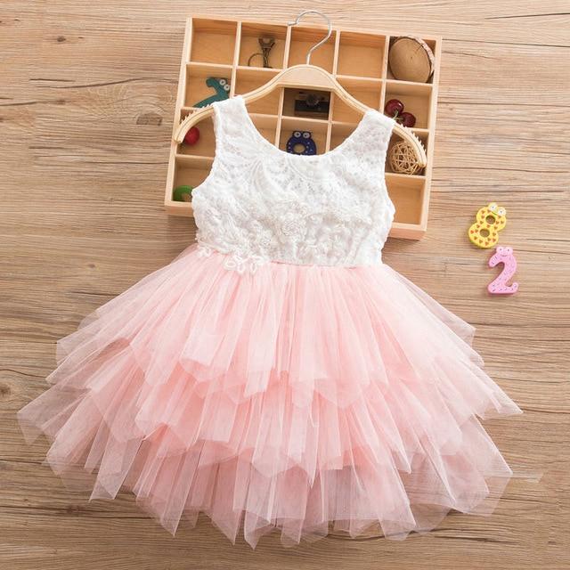 Summer Lace Girl Dress White Backless Girls - GIGI & POPO