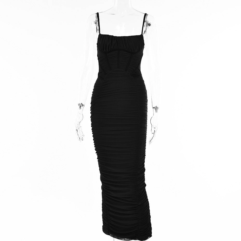 Tight Temperament Waist Drape Skirt - GIGI & POPO - Women - Black / S