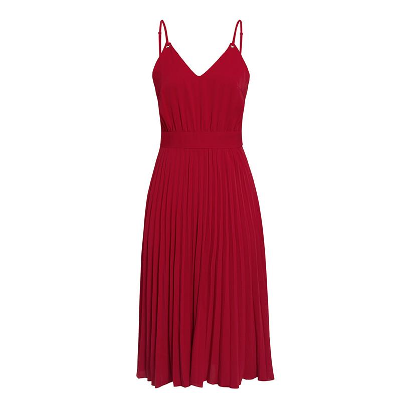 V-neck camisole dress - GIGI & POPO - Women - Wine Red / M
