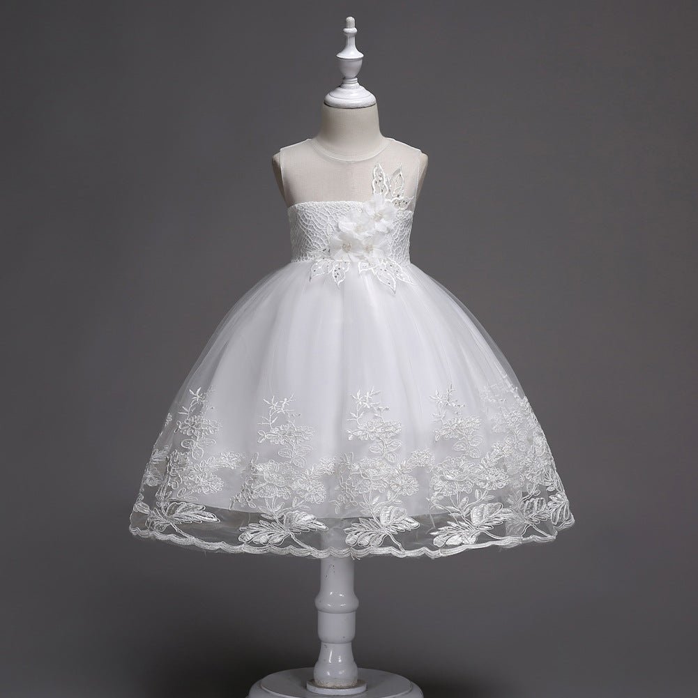 Wedding Girl Dress with embroidery - GIGI & POPO