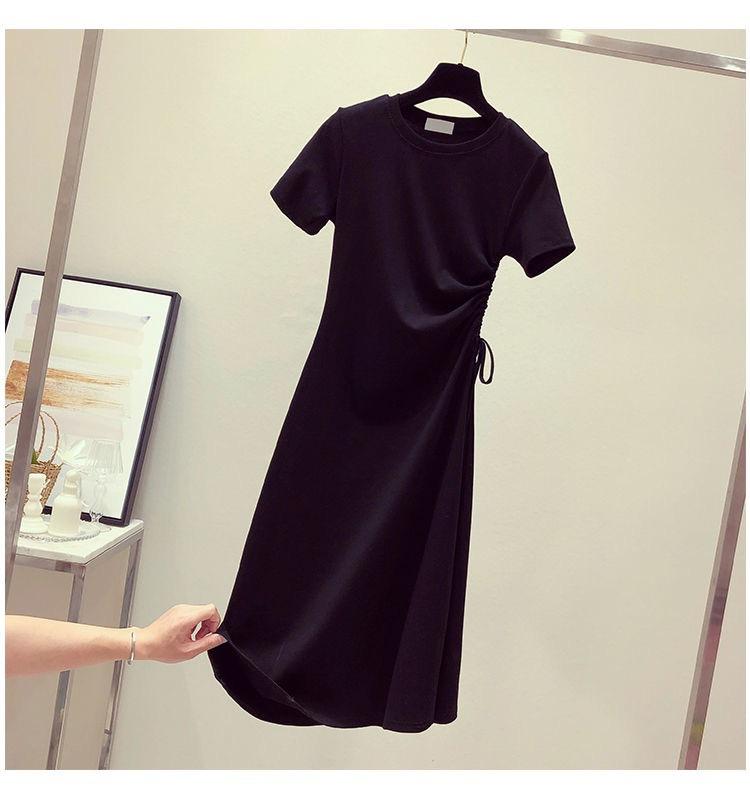 Western Style Avocado Green Dress With Drawstring Waist - GIGI & POPO - Women - Black / M