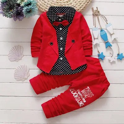 Children's Children's Suit Bow tie Sweater Small Trousers