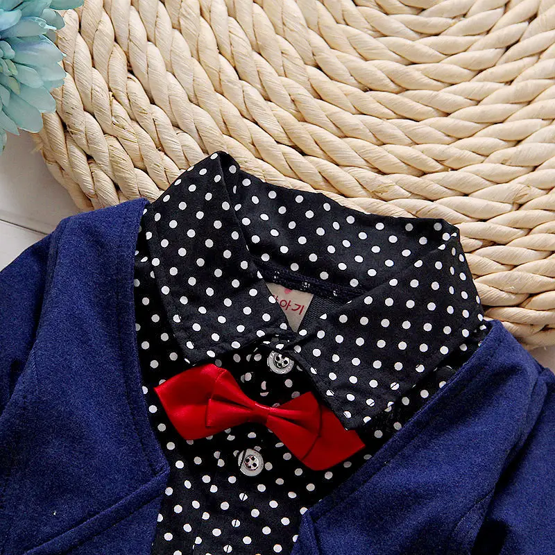 Children's Children's Suit Bow tie Sweater Small Trousers