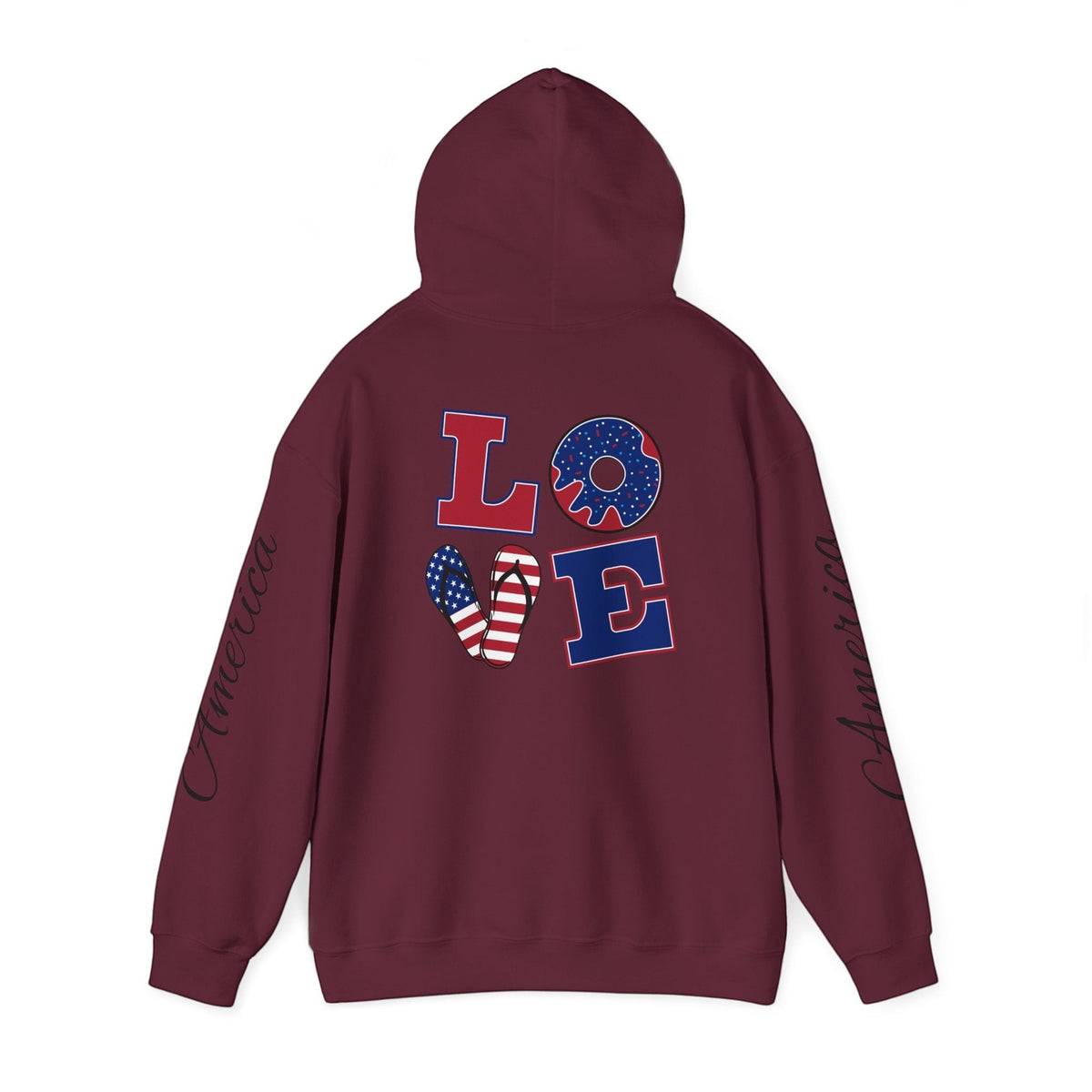 Love printed Heavy Blend™ Hooded Sweatshirt